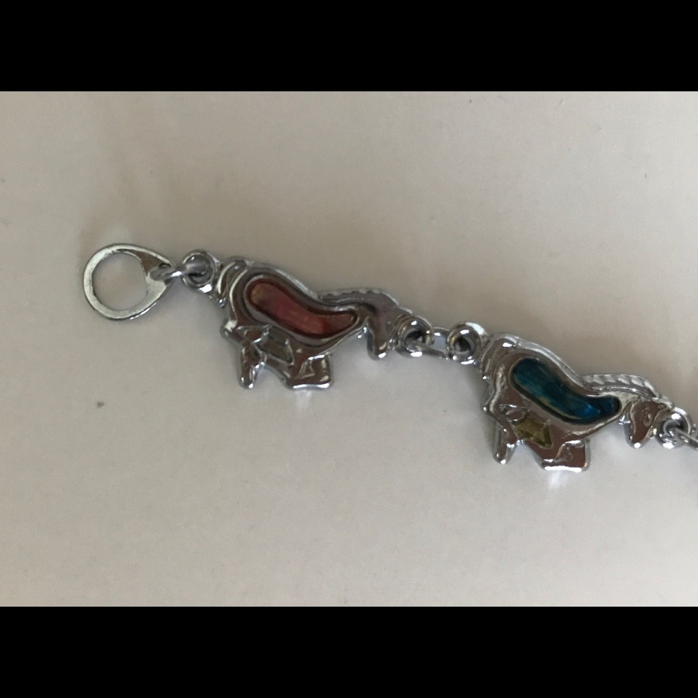 Vintage Multicolor Abalone Horse Bracelet